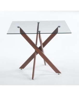 Modern Glass Top Dining Table