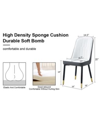 Modern Dual Tone PU Leather Dining Chairs