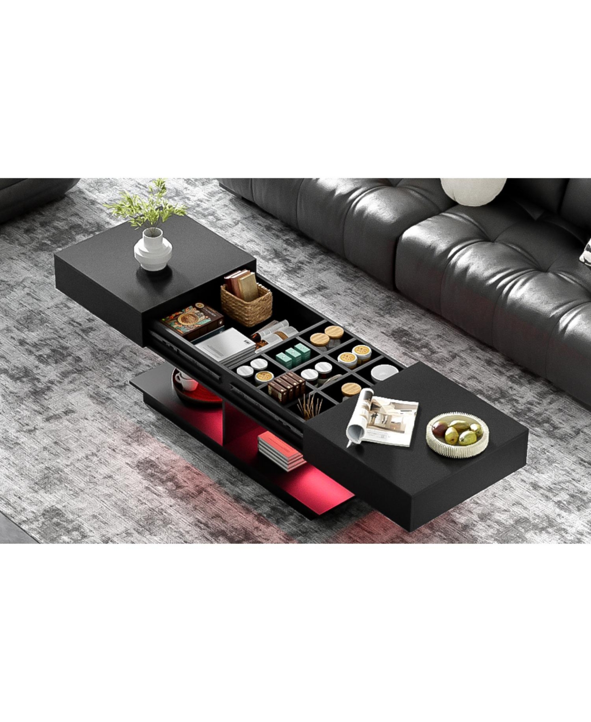 Streamdale Furniture Extendable Coffee Table w/ Hidden Storage