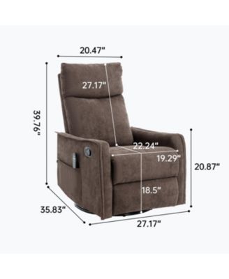 + 1 Pc. + Fabric + Heat Massage, Swivel + Rocker Recliner Chair