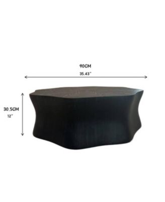 Streamdale Black Petal Coffee Table - Birch Veneer, Brushed Sides