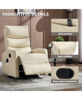 Streamdale Heat Massage Rocker Swivel Recliner Chair