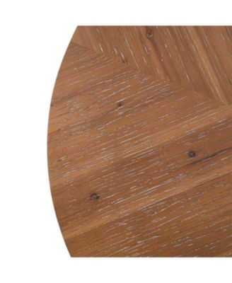 Streamdale Modern Retro Round Coffee Table, Black Cross Legs