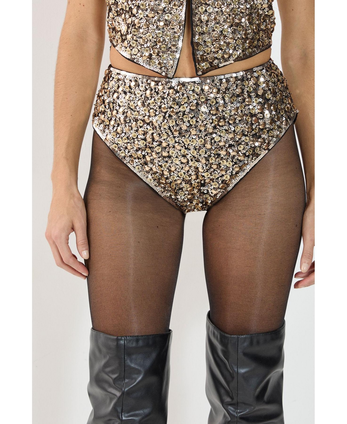 Nasty Gal Women's Cluster Hand Embellished Booty Shorts