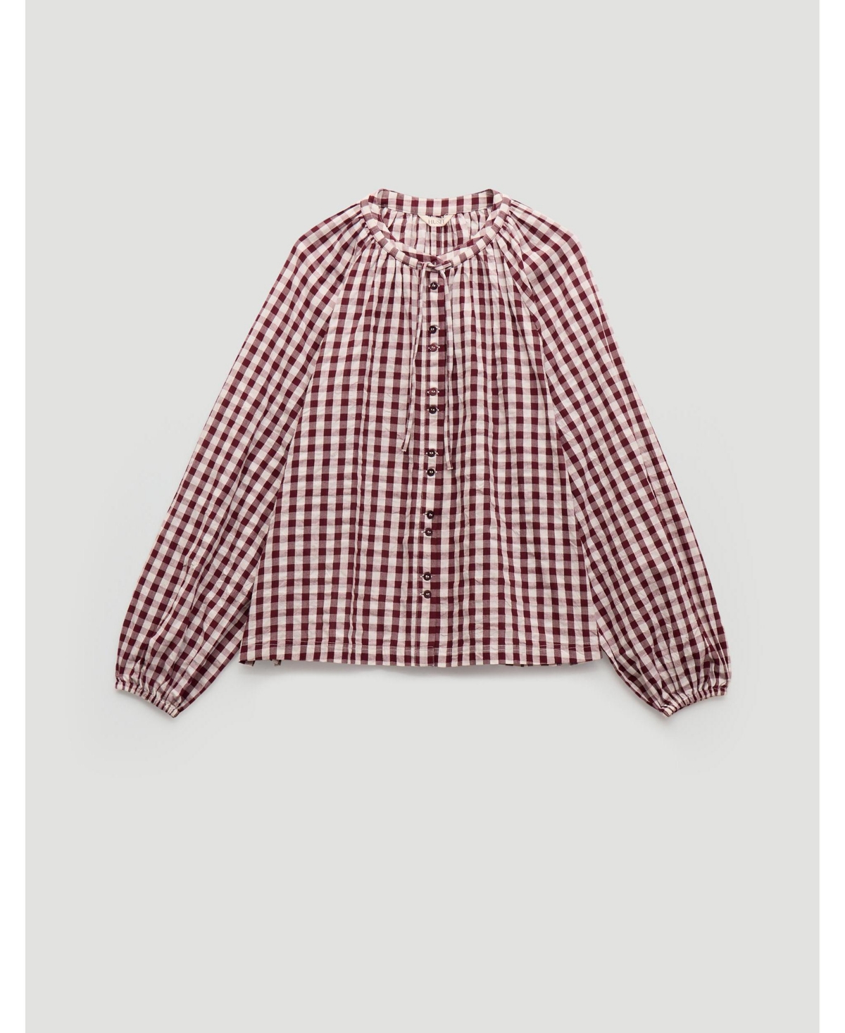 Hush Women's Elsa Gathered Gingham Beach Shirt