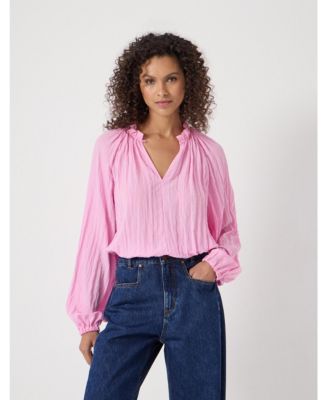 Women's Ruffled Long Sleeve Blouse