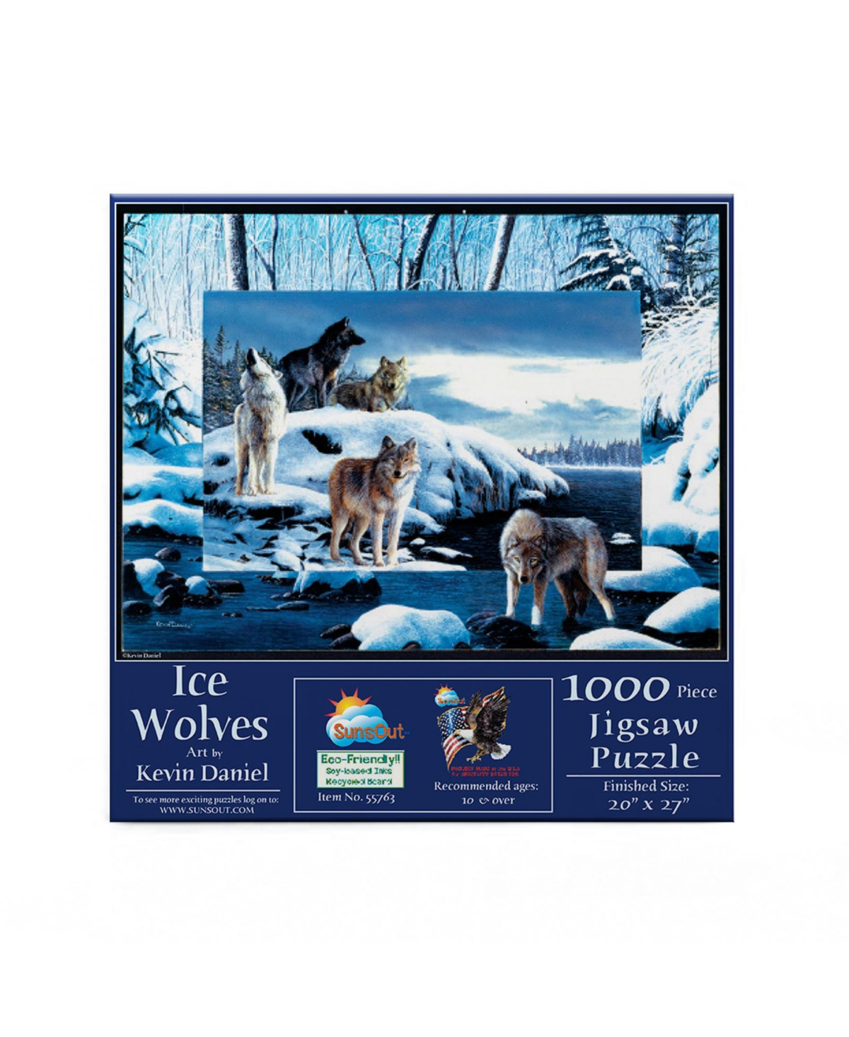 SunsOut Ice Wolves 1000 piece Jigsaw Puzzle for Adults