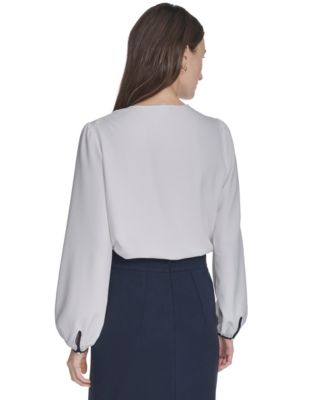 Women's Long-Sleeve Side Tie Top