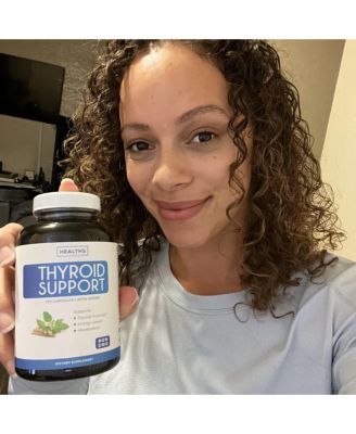 Thyroid Support Capsules, Hypothyroidism Supplement for Women and for Men, Health's Harmony, 120ct