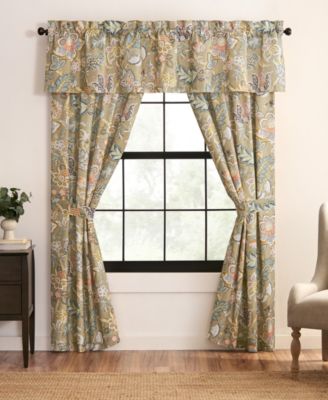 Belle Floral Tailored Window Valance, 80" x 17"
