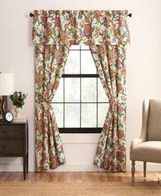 Bronte Floral Tailored Window Valance, 80" x 17"