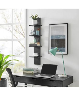 Arica Utility Column 4-Tier Spine Wall Shelves