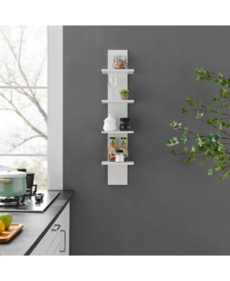 Arica Utility Column 4-Tier Spine Wall Shelves