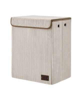 Collapsible Corduroy Laundry Hamper Storage