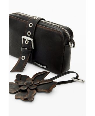 Women's Crossbody wallet floral appliques