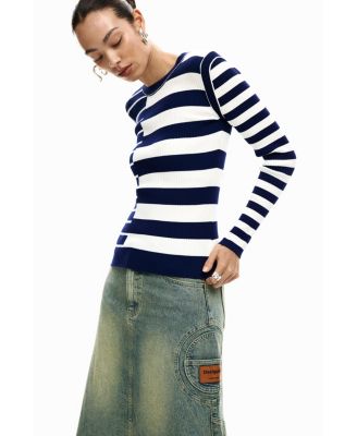 Women's Ribbed striped sweater