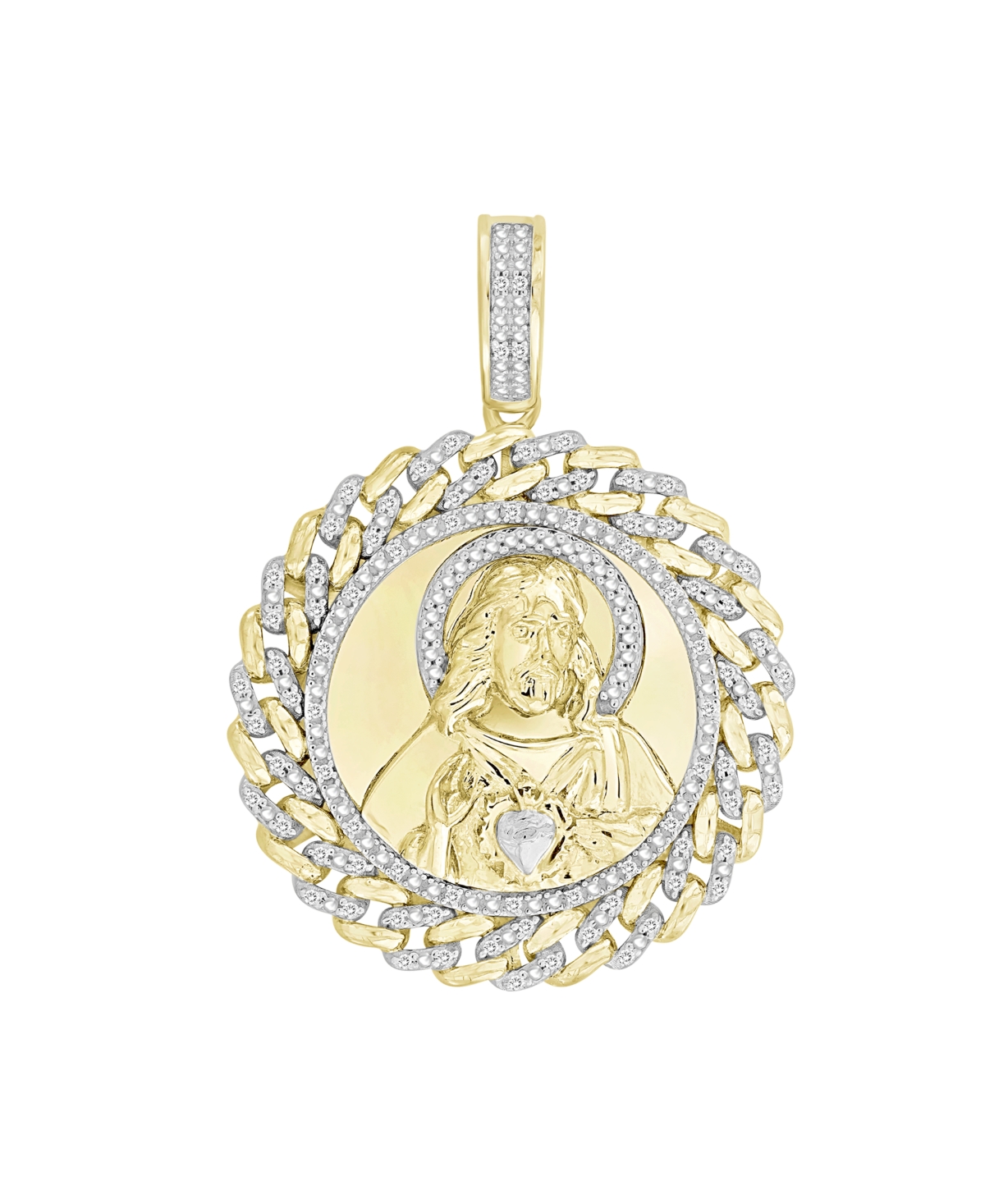 Macy's Men's Diamond Charm (1/6 ct. t.w.) in 10k Yellow Gold