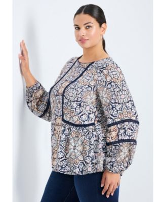 Women's Plus Size Bridget Lace Detail Blouse Tops