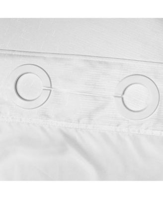 Slub Texture Shower Curtain with Snap-In Liner, and Sheer Window, 71"X74"