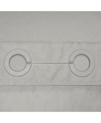 Slub Texture Shower Curtain with Snap-In Liner, and Sheer Window, 71"X74"