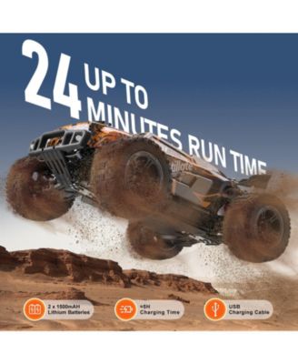 Remote Control Car, 1:10 Scale 4WD Off-Road RC Truck with Adjustable Speed and Wheelie Function for Kids Ages 8+