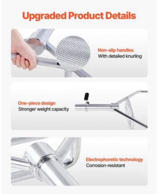 Trap Bar Hex Bar, 2-Inch Hex Barbell, 500 lb Capacity Strength Training Bar for Deadlifts and Squats