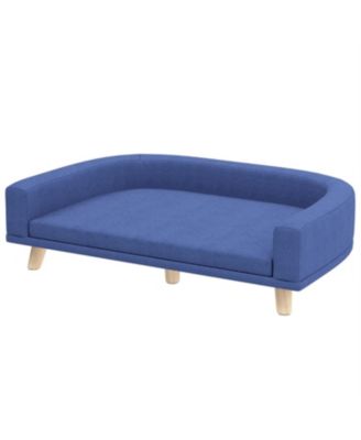 Pet Sofa Couch Bed with Washable Cushion for Large Dogs, Cats in Blue