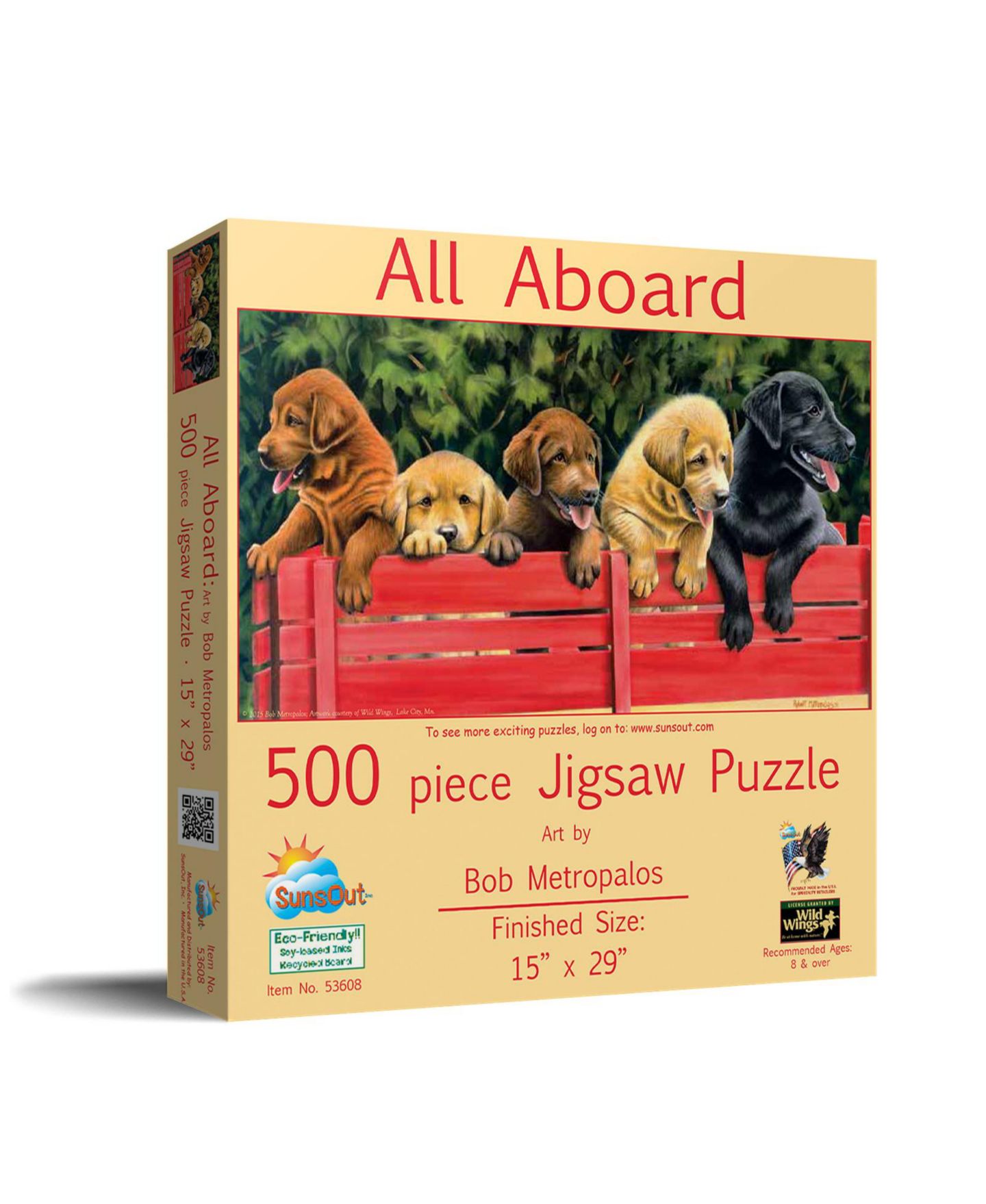 Детский пазл SunsOut All Aboard 500 Piece Interlocking Jigsaw Puzzle, от 15 лет — фото 1
