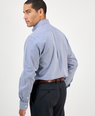 Men's Regular Fit Mini Gingham Dress Shirt, Created for Macy's