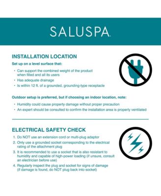 SaluSpa Toronto 5-7 Person Energy-Efficient AirJet Hot Tub, App, Brown