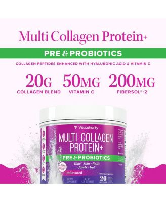 Multi Collagen Protein + Prebiotic Probiotic Powder