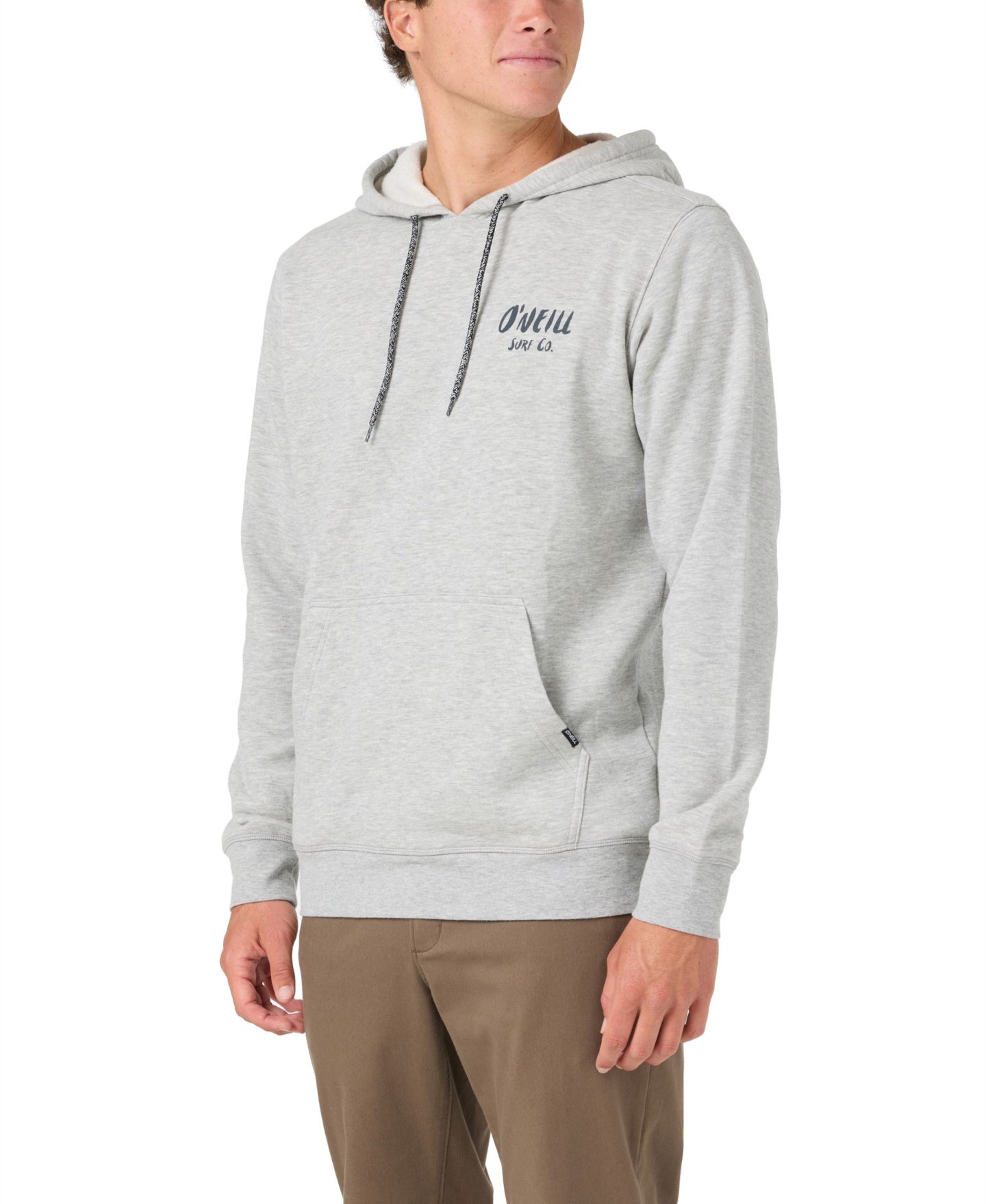 Мужское худи O'Neill Vista Solid Screen Print Long-Sleeve Graphic, цвет: Серый — фото 2