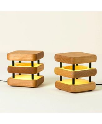 Long Distance Friendship Wood Mini Touch Lamp