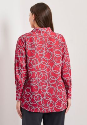 Women's Plus Size Button Front Blouse