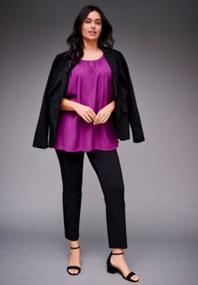 Women's Keyhole Dolman Sleeve Blouse