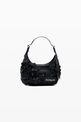 Women's Small bag with flower appliques