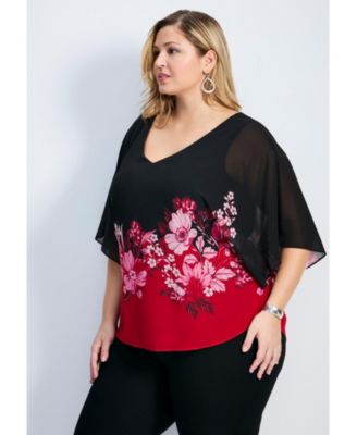 Women's Love Story Overlay Blouse