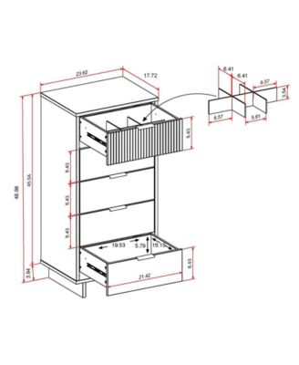 Granville 24" Solid Wood 5-Drawer Chest