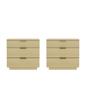Payton 3-Drawer Wood Nightstand, Set of 2