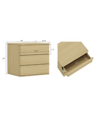 Molly 3-Drawer Wood Nightstand, Set of 2