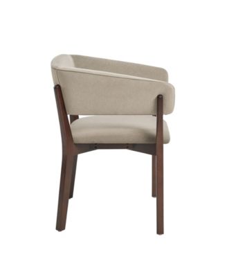 Blake Faux Mohair Upholstered 26" Beech Wood Dining Armchair