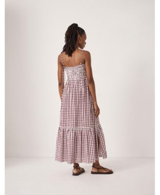 Women's Leni Shirred Gingham Beach Dress