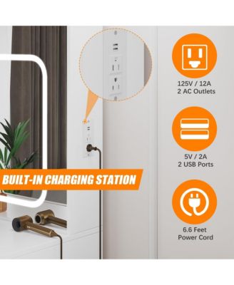 4 Drawer Bedroom Dresser with Electrical Outlet, Storage Cabinet, Modern Chest for Bedroom