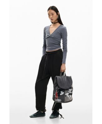 Women's Medium denim backpack Mickey Mouse