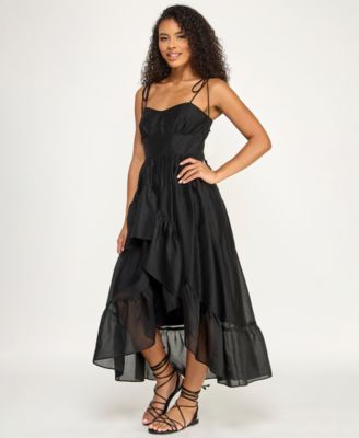 Juniors' Ruffle Tiered Midi Dress