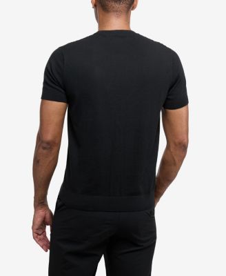 Men's Crew Rib Neck Checkered Sweater