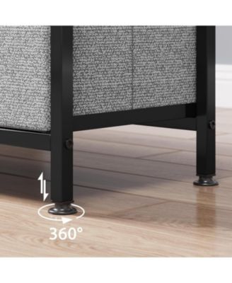 3-Drawer Solid Steel Frame for TVs up to 55" Modern TV Cabinet Lowboard with Open Shelves