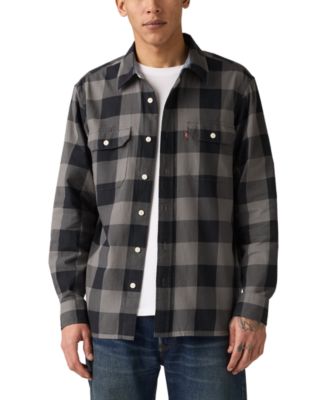 Men's Relaxed-Fit Long-Sleeve Button-Front Worker Shirt