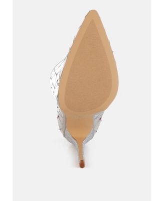 Womens Echostage Rhinestones Embellished Metallic Boots