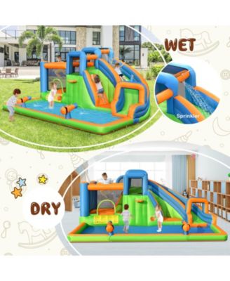 Inflatable Water Slide with Dual Climbing Walls and Blower Excluded